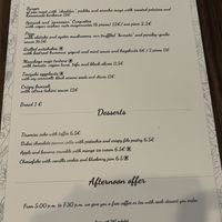 Menu  at VEGA - Luna in Madrid