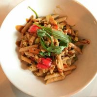 Pasta with pesto at VEGA - Luna in Madrid