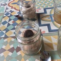 Chocolate mousse 💚 at VEGA - Luna in Madrid