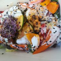 Vegan daily Lunch salad at VEGA - Luna in Madrid