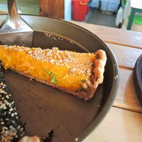 Calabaza tarta at Madre Vida in El Bolson