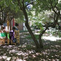 In the garden of Madre Vida  Rivadavia 1806 at Madre Vida in El Bolson