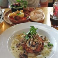 Pastinaak rosti met champignons, kofta en naan 😍 at Hagedis in The Hague