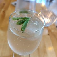 Elderflower mocktail (more like a lemonade) at Hagedis in The Hague