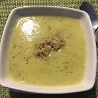 The soup from the menu   at Rushi Comida Sana in Manizales