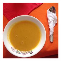 Pumpkin soup at Sri Gopal in Villavicencio