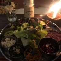 thali at Shantaram Raw in Arambol