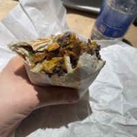 The wonderful BBQ seitan vegan burrito   at Gorilla Kitchen in Vienna