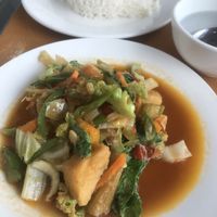 Set menu. Not a good photo but insanely filling!!  at Sun Flower Restaurant in Nyaungshwe