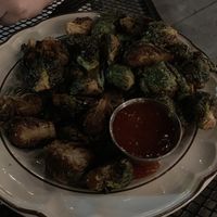 Their much-raved about brussel sprouts! at Sovereign in Plainfield
