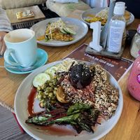 Delicious green bowl today with warm beet at Cafe One 3 in Whitsunday