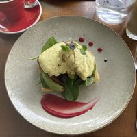 Tofu benedict with miso hollandaise sauce  at JANKEN in Auckland