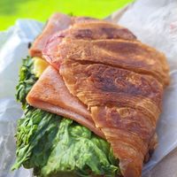 Toasted vegan 'ham & cheese' croissant at Tart Bakery - Grey Lynn in Auckland