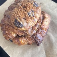 Biscuit on top of a pastry can’t recall the name  at Tart Bakery - Grey Lynn in Auckland
