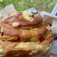 Roll with vegan cheese and olives oil  at Tart Bakery - Grey Lynn in Auckland