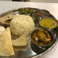 South Indian plate  at Gopal's Vegetarian Restaurant in Central Singapore