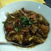 Afghani mushroom curry at Kashmiri Aroma in Wakefield