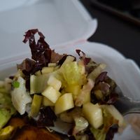 No sé qué eran esos cuadritos, muy ácidos. at Govinda's - Parque Berrio in Medellin