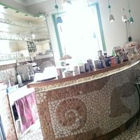 coffee bar at Edeni Vegan in Budapest