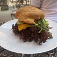 Pineapple burger   at Edeni Vegan in Budapest