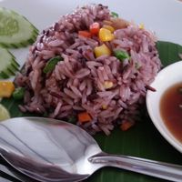 fried rice with natural grain at Soul Organics in Koh Phangan