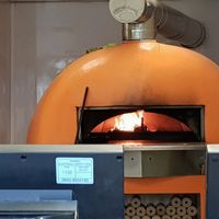 The wood oven fire at Basilico - Lavender Hill in South West London