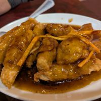 Orange nuggets at Teapot Vegetarian House in Redmond