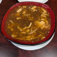 Hot and sour soup at Teapot Vegetarian House in Redmond