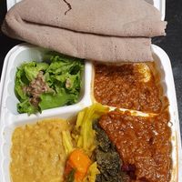 Veggie Combo Plate (vegan) -- recommend!  at Tadu Ethiopian Kitchen in San Francisco