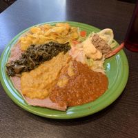 The vegetable combo with injera at Tadu Ethiopian Kitchen in San Francisco