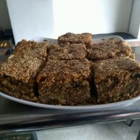 vegan banana cake at Veggie Paprika Rice in Bogota