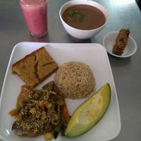 complete dish of the day at Veggie Paprika Rice in Bogota