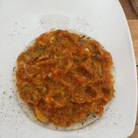 Arepa con hogao  at Nativa in Bogota
