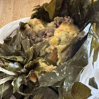 Delicious tamal   at Nativa in Bogota