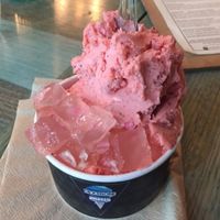vegan strawberry elderflower sorbet at Dex2rose in Melbourne