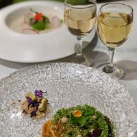 Mains: Truffle Risotto, Silk Lasagna with Broccoli Riso and Cashew Nut Sand at Joie Restaurant in Central Singapore