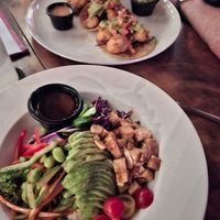 Tacos and the green bowl at Lola Valentina in Isla Mujeres