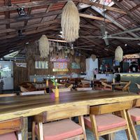 Cousin it looking lamp shades😉 at Lola Valentina in Isla Mujeres