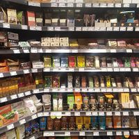 Chocolates with labeled vegan options at denn's Biomarkt  - Landstrasse in Vienna