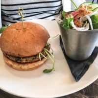Veggie burger at Stonesedge in Whistler