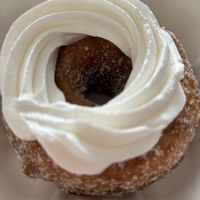 Peach cronut   at Beechwood Doughnuts in St Catharines