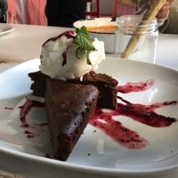 vegan chocolate cake  at Astrid in Malaga