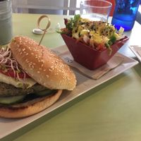 Quinoa burger at Astrid in Malaga