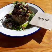 Patatas con setas ecológicas at Astrid in Malaga