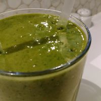 Green smoothie at Simple Seed Eatery in South Yarra