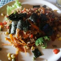 Rice with mixed veggies and nori leafs  at Savia in Villa De Leyva