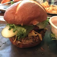 Build a burger. Pretzel bun   at Harper's Burger Bar in Kingston