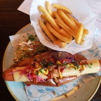 Vegan Hotdog🌭 at Visto Lounge in Torquay