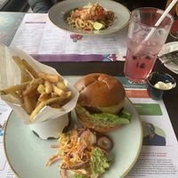 Vegan beyond cheese burger  at Visto Lounge in Torquay