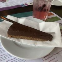 Dark chocolate and orange tart  at Visto Lounge in Torquay